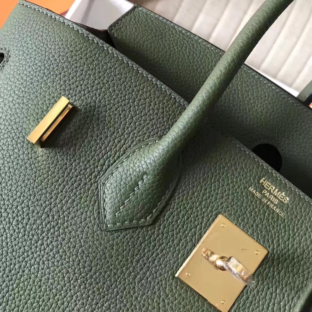 Hermes Birkin 35CM Togo Leather Handbag Forest Green